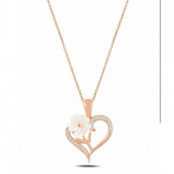 Manolya Çiçeği Tasarım Hediyelik Gümüş Kadın Kolye