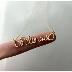 Melek Kanatlı Kişiye Özel İsimli 925 Ayar Gümüş Hediyelik Kolye