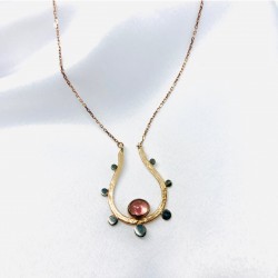 Mercan Taşlı Otantik Gümüş Kolye Özel Gün Hediyesi