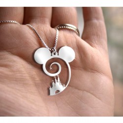 Mickey Mouse Disney 925 Ayar Gümüş Tasarım Kolye