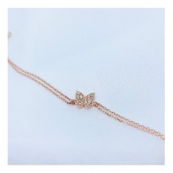 Mini Kelebek Model Gümüş Bileklik