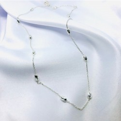 Mini Top Zincir Model Gümüş Kolye