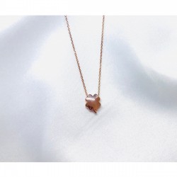 Mini Yonca Model Gümüş Kolye