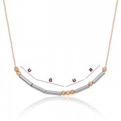 Mors Alfabesi Kişiye Özel İsimli 925 Ayar Gümüş Kolye