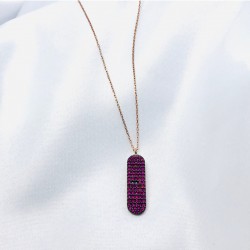 Mpr Taşlı Gümüş Kolye Özel Gün Hediyesi