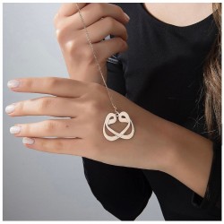 Müsenna Vav Hediyelik Özel Tasarım 925 Ayar Gümüş Kadın Kolye