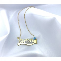 Nazar Boncuklu Kişiye Özel İsim Kolye