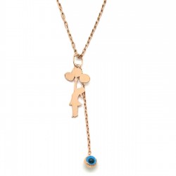 Nazar Detaylı 925 Ayar Gümüş Balon Tutan Kız Kolye