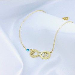 Nazarlı Sonsuz Aşk Harf Kolye