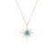 Opal Taşlı Kutup Yıldızı Gümüş Kolye Özel Gün Hediyesi
