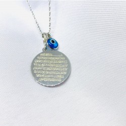 Oval Plaka Dua Gümüş Kolye