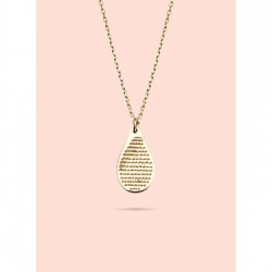 Oval Plaka Gümüş Gold Dua Kolye Özel Gün Hediyesi