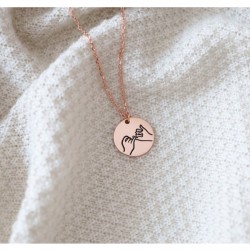 Özel Tasarım Arkadaşlık Gümüş Hediyelik Kolye