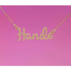 Özel Tasarım Isimli Gümüş Kolye