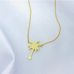 Palmiye Ağacı Model 925 Ayar Gümüş Hediyelik Kadın Kolye