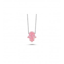 Pembe Opal Taş Fatma Ana Kolye