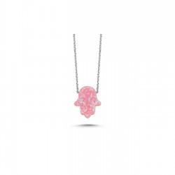 Pembe Opal Taş Fatma Ana Kolye
