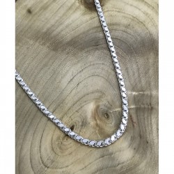 Pullu Arpa Zincir Gümüş Kolye