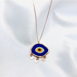 Pullu Göz Nazar Gümüş Kolye