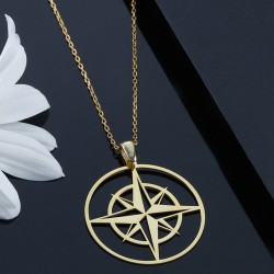 Pusula Gümüş Kolye