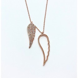 Rose Melek Kanatları Gümüş Kolye