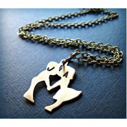 Sevgililer Model J A  Yaızlı 925 Ayar Gümüş Özel Gün Hediyesi