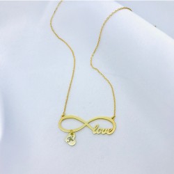 Sonsuz Aşk Mini Harf Kolye