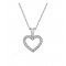 Taşlı Kalp Gümüş Kolye