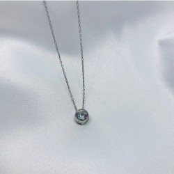 Tektaşlı Gümüş Kolye Özel Gün Hediyesi