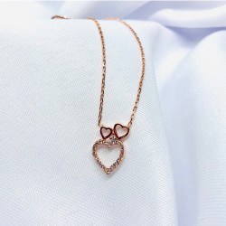Tria Kalp Gümüş Kolye