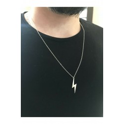 Unisex Şimşek Model 925 Ayar Gümüş Hediyelik Kolye