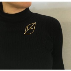 Yaprak Model 925 Ayar Gümüş Erkek Yaka İğnesi Özel Gün Hediyesi