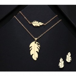 Yaprak Model 925 Ayar Kolye Bileklik Küpe Kadın Hediyelik Set