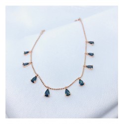 Yeşil Turmolin Taş Gümüş Bileklik