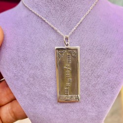 Mısır Hiyeroglif Yazısı Kişiye Özel İsim 925 Ayar Gümüş Unisex Kolye 
