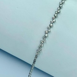 Pırlanta Model Zikzak Su Yolu Model Gümüş Kadın Bileklik Özel Gün Hediyesi