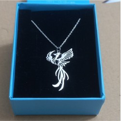 925 Ayar Gümüş Anka Kuşu Kadın Hediyelik Kolye