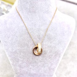 Çift Alyans Model 925 Ayar Gümüş Hediyelik Kadın Kolye 