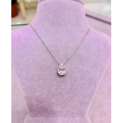 Damla Taş Model Kadın Özel Gün Hediyesi Gümüş Kolye