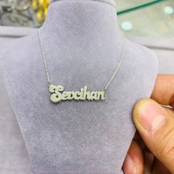 Kişiye Özel İsimli Gümüş Hediyelik Kadın Kolye 