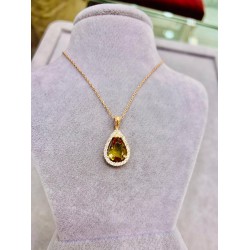 Zultanit Taşlı Damla Model 925 Ayar Gümüş Kadın Kolye Özel Gün Hediyesi