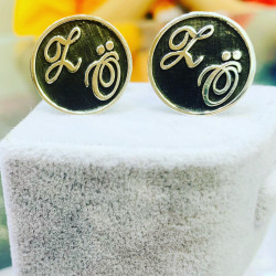 925 Ayar Gümüş Özel Tasarım Kişiye Özel Hediyelik Erkek Kol Düğmesi
