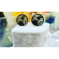 925 Ayar Gümüş Özel Tasarım Kişiye Özel Hediyelik Erkek Kol Düğmesi