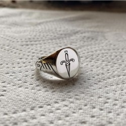 925 Ayar Gümüş Özel Tasarım Erkek Hediyelik Yüzük 