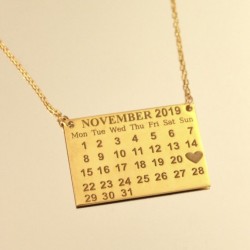 Kişiye Özel Takvim Model 925 Ayar Gümüş Kolye Özel Gün Hediyesi Kişiye Özel Takvim Model 925 Ayar Gümüş Kolye Özel Gün Hediyesi