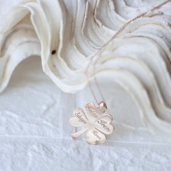 Yonca Model 925 Ayar Gümüş Hediyelik İsim Kolye