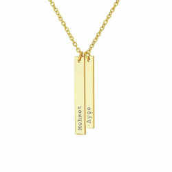 Kişiye Özel İkili İsimli 925 Ayar Gümüş Unisex Hediyelik Kolye Kişiye Özel İkili İsimli 925 Ayar Gümüş Unisex Hediyelik Kolye