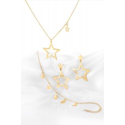 Yıldız Model 925 Ayar Gümüş Hediyelik Kadın Set Özel Gün Hediyesi