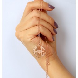 Monogram Harf Model 925 Ayar Gümüş Kadın Kolye