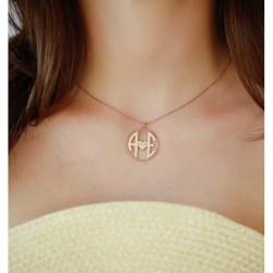 Monogram Harf Model 925 Ayar Gümüş Kadın Kolye